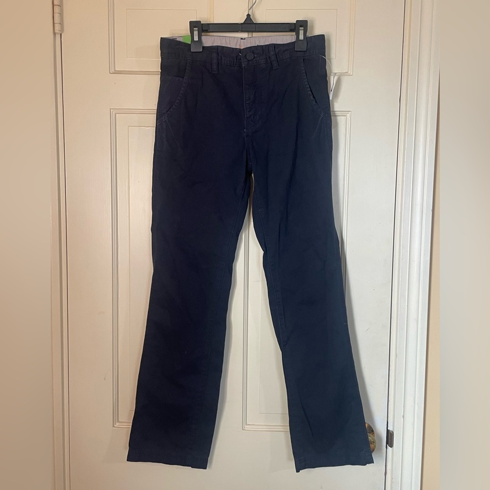 NWT Gap Kids Uniform Straight-fit Chino Trousers Dressy/ Casual Size 14 Black - Picture 1 of 8
